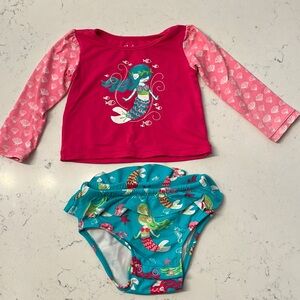Hatley Cute Mermaid Pink bikini size 9-12 months